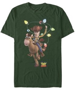 Men_s Toy Story Christmas Light Woody Lasso T-Shirt
