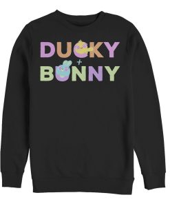 Men_s Toy Story Ducky & Bunny Rainbow Text Sweatshirt