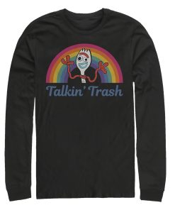 Men_s Toy Story Forky Talkin_ Trash Rainbow Long Sleeve Shirt