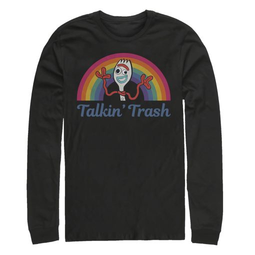 Men_s Toy Story Forky Talkin_ Trash Rainbow Long Sleeve Shirt