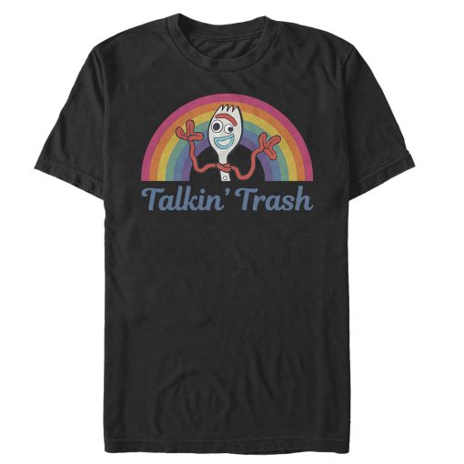 Men_s Toy Story Forky Talkin_ Trash Rainbow T-Shirt