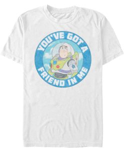 Men_s Toy Story Friend in Me Buzz Circle T-Shirt