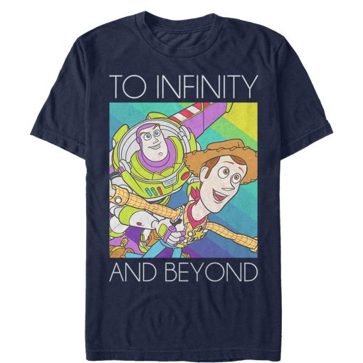 Men_s Toy Story Infinity and Beyond Rainbow T-Shirt