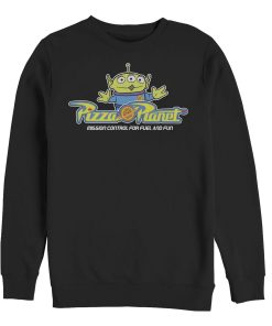 Men_s Toy Story Pizza Planet Alien Slogan Sweatshirt