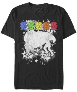 Men_s Toy Story Rainbow Alien Line T-Shirt