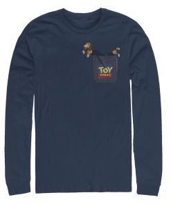 Men_s Toy Story Slinky Dog Pocket Print Long Sleeve Shirt