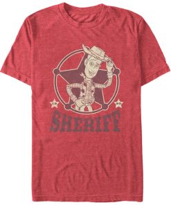 Men_s Toy Story Woody Sheriff Badge T-Shirt