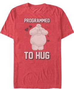 Men’s Big Hero 6 Valentine Baymax Programmed to Hug T-Shirt