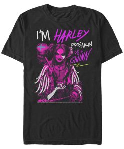 Men’s Birds of Prey Harley Freakin’ Quinn Cartoon T-Shirt