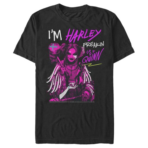 Men’s Birds of Prey Harley Freakin’ Quinn Cartoon T-Shirt