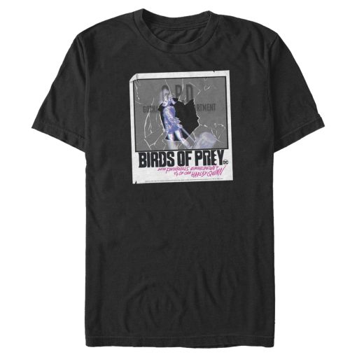 Men’s Birds of Prey Harley Quinn Shattered Polaroid T-Shirt