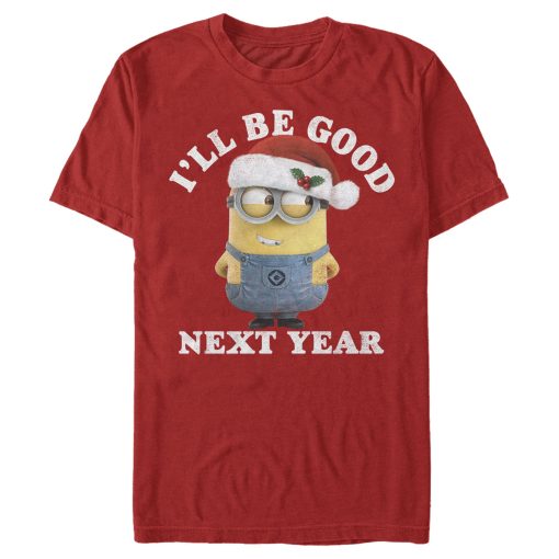 Men’s Despicable Me Christmas Minions Be Good Next Year T-Shirt