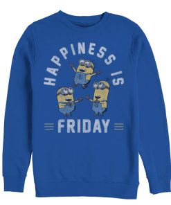 Men’s Despicable Me Minion Happiness is Friday Sweatshirt