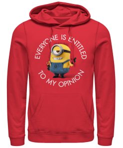 Men’s Despicable Me Minion My Opinion Pull Over Hoodie