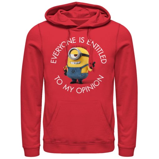 Men’s Despicable Me Minion My Opinion Pull Over Hoodie