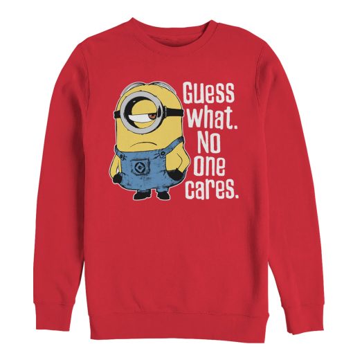 Men’s Despicable Me Minion No One Cares Sweatshirt