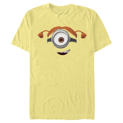 Men’s Despicable Me Minions Minions Carl Pigtails Big Face T-Shirt