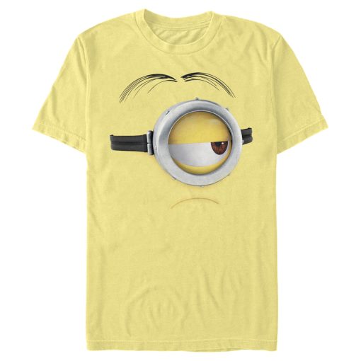 Men’s Despicable Me Minions Stuart Frown Big Face T-Shirt