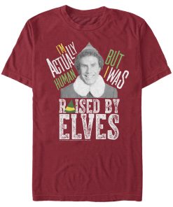 Men’s Elf Buddy Human Raised By Elves T-Shirt