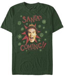 Men’s Elf Buddy Santa’s Coming T-Shirt