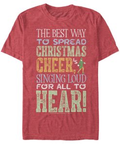 Men’s Elf Christmas Sing For Cheer Quote T-Shirt