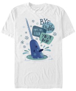 Men’s Elf Narwhal I Hope You find Your Dad Text Poster T-Shirt
