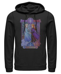 Men’s Frozen 2 Sister Stained Glass Pull Over Hoodie