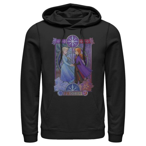 Men’s Frozen 2 Sister Stained Glass Pull Over Hoodie