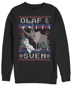 Men’s Frozen Ugly Christmas Olaf Sven Sweatshirt