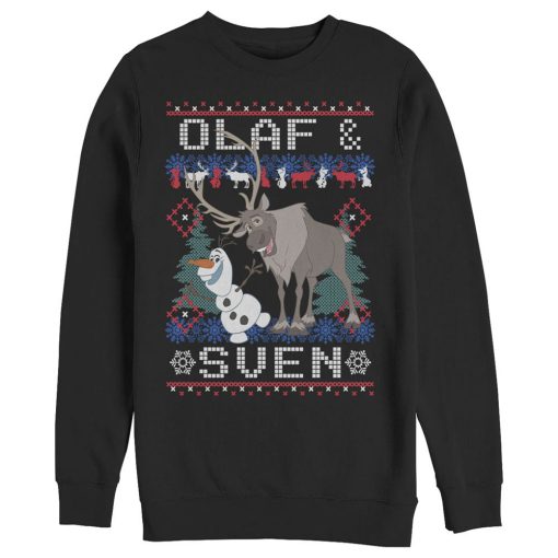 Men’s Frozen Ugly Christmas Olaf Sven Sweatshirt