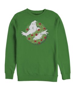Men’s Ghostbusters Christmas Wreath Logo Sweatshirt