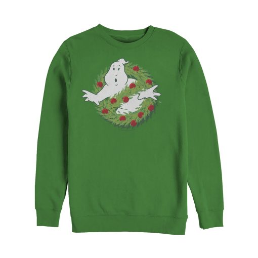 Men’s Ghostbusters Christmas Wreath Logo Sweatshirt