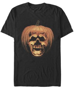 Men’s Halloween II Skeleton Carved Pumpkin T-Shirt