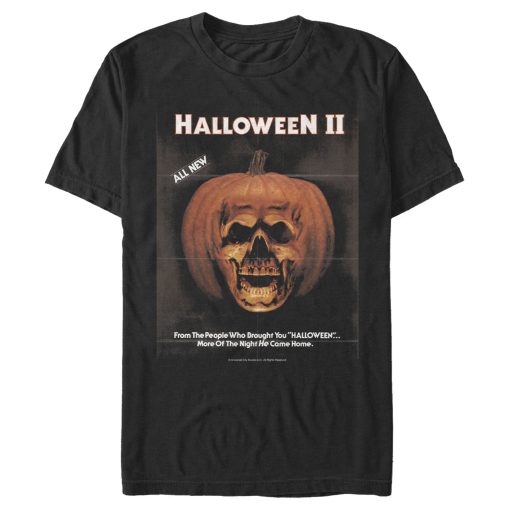 Men’s Halloween II Skeleton Movie Vintage Poster T-Shirt