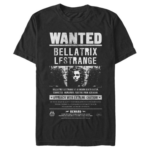 Men’s Harry Potter Bellatrix Wanted Poster T-Shirt