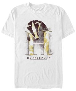 Men’s Harry Potter Hufflepuff Badger Watercolor T-Shirt