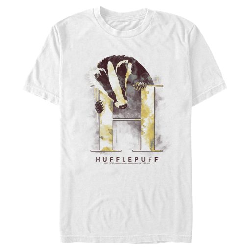 Men’s Harry Potter Hufflepuff Badger Watercolor T-Shirt