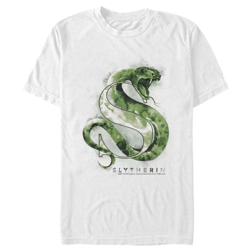 Men’s Harry Potter Slytherin Snake Watercolor T-Shirt