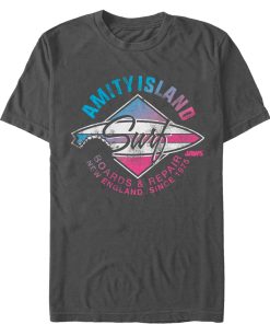Men’s Jaws Amity Island Surfboard Repair T-Shirt