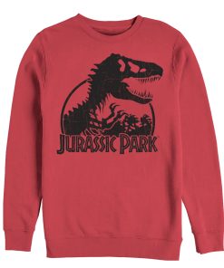 Men’s Jurassic Park Dino Skeleton Silhouette Logo Sweatshirt
