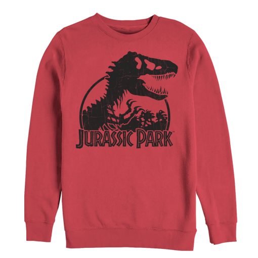 Men’s Jurassic Park Dino Skeleton Silhouette Logo Sweatshirt