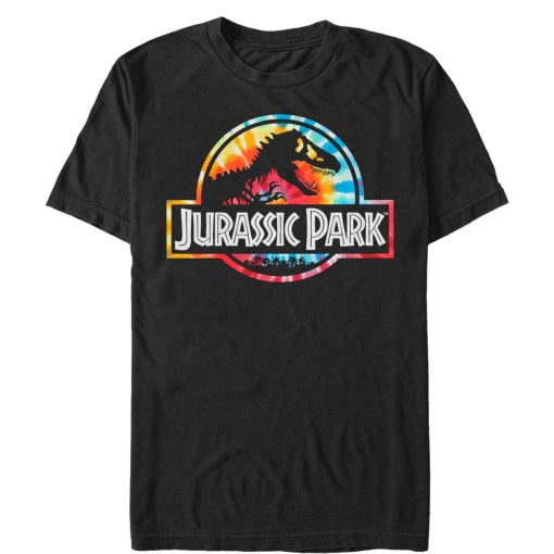 Men’s Jurassic Park Groovy Tie-Dye Logo T-Shirt