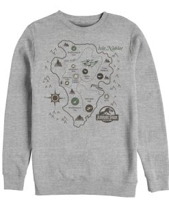 Men’s Jurassic Park Isla Nublar Map Sweatshirt