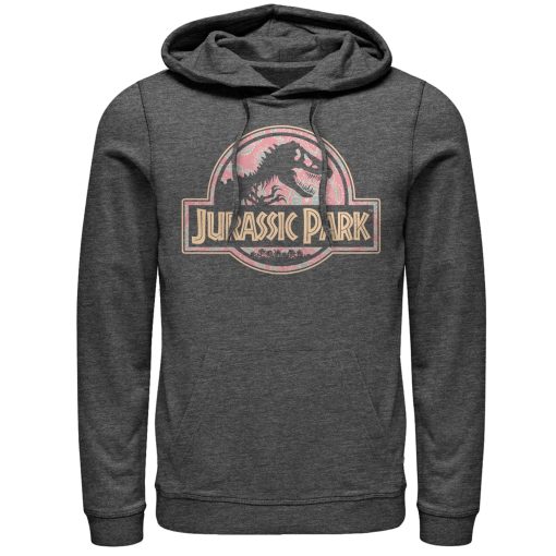 Men’s Jurassic Park Logo Henna Print Pull Over Hoodie