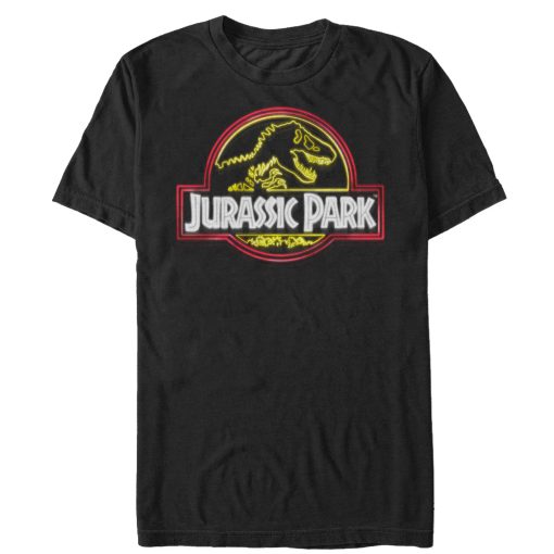 Men’s Jurassic Park Neon T Rex Logo T-Shirt