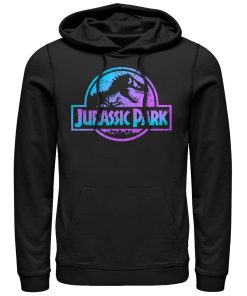 Men’s Jurassic Park Ombre Fade Logo Pull Over Hoodie