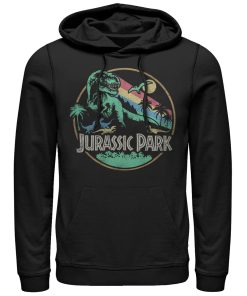 Men’s Jurassic Park Rainbow Emblem Pull Over Hoodie