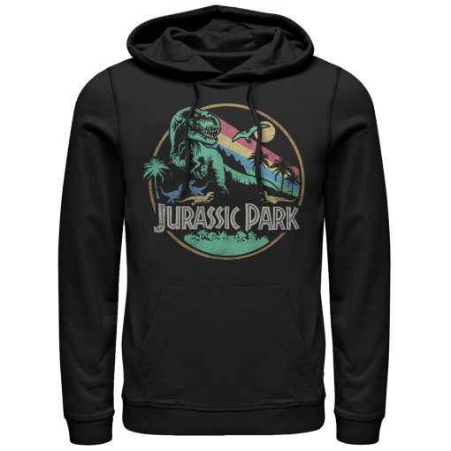 Men’s Jurassic Park Rainbow Emblem Pull Over Hoodie