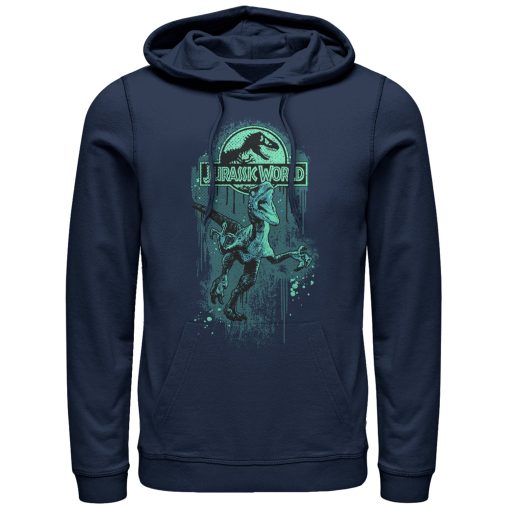 Men’s Jurassic Park Raptor on the Loose Pull Over Hoodie