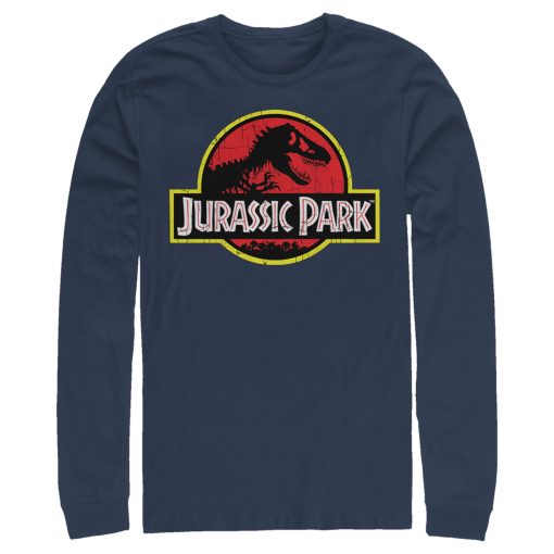 Men’s Jurassic Park T Rex Logo Long Sleeve Shirt